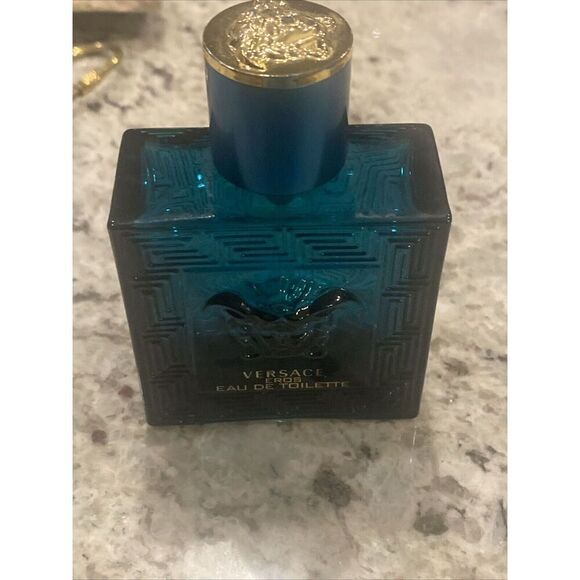 Versace EROS 50 ml Eau De Toilette, empty bottle, Room Vanity Decor, Blue, Italy - Picture 1 of 6